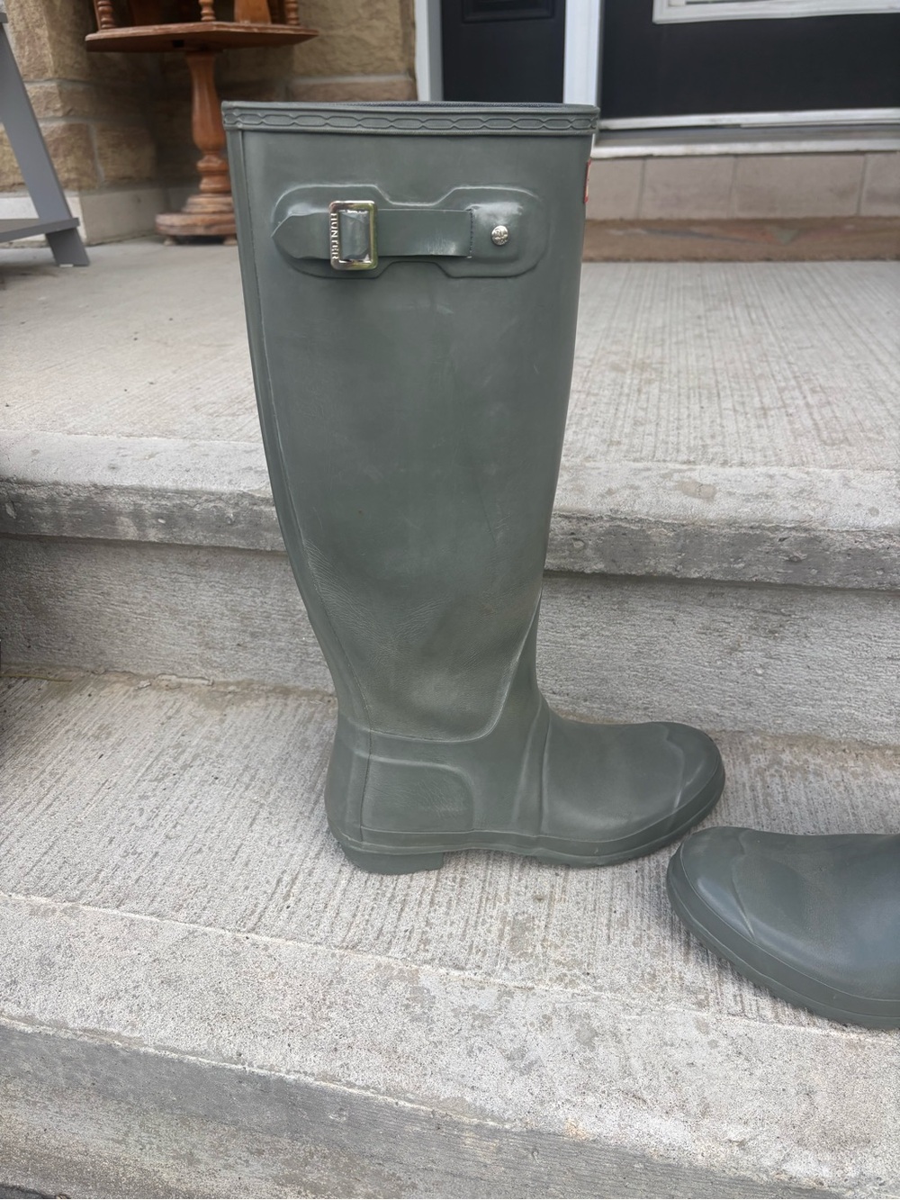 Hunter Brand Women's Rain Boots in dark Green - Picture 9 of 11